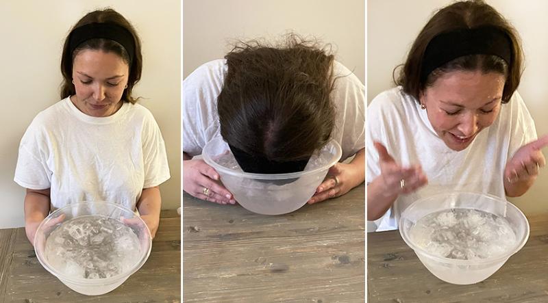 I did an ice facial at home for a week and it instantly calmed my 