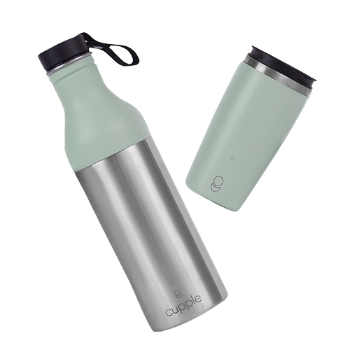 sea green cupple water bottle