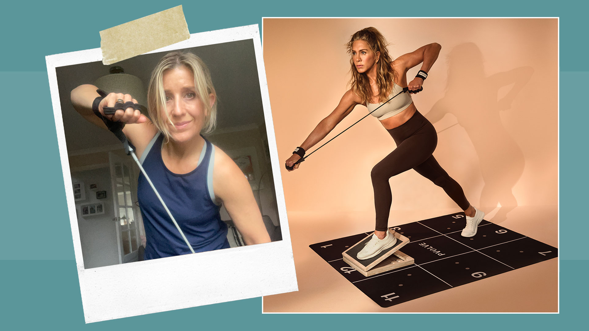Kerry Potter tries Jennifer Anistons Pvolve workout