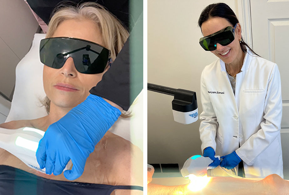 Victoria Woodhall having the BBL Heroic at the Dr Maryam Zamani Clinic