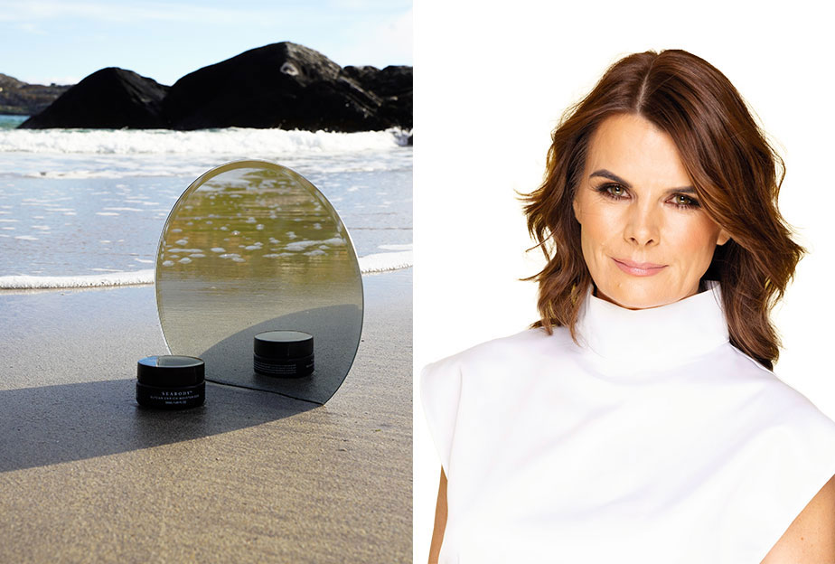 Products on the beach and Cellular biologist Dr Helena McMahon