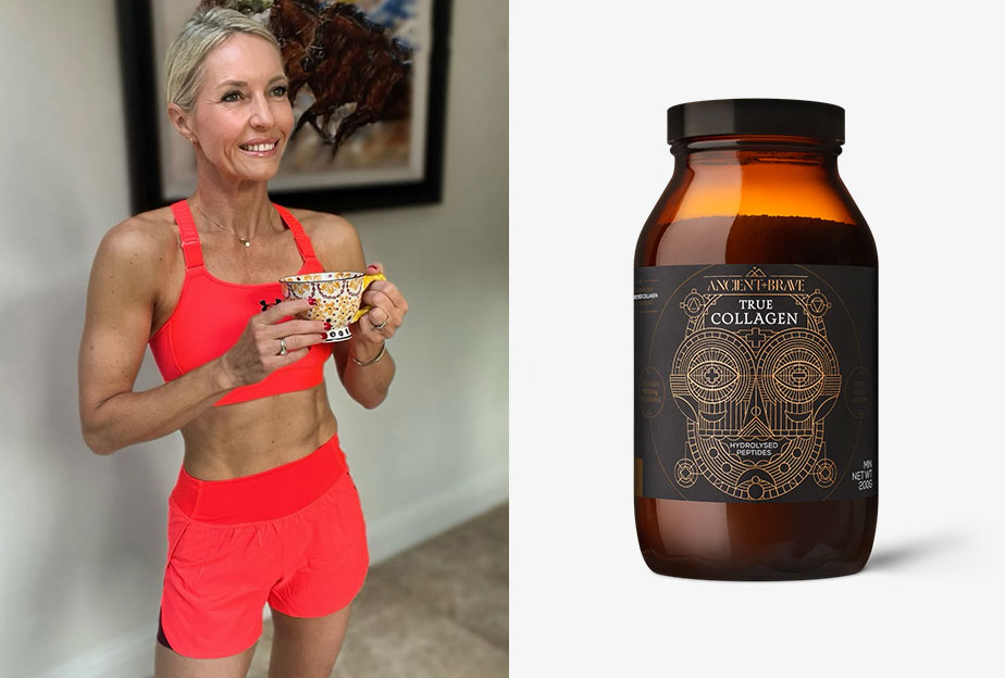 Caroline and a jar of colllagen
