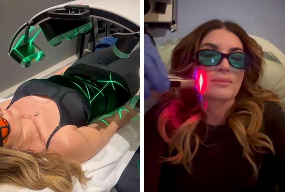 Karren Brady having Emerald laser treatment